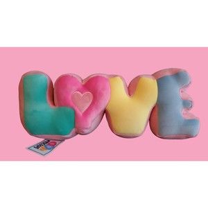 Valentines Day LOVE Spellout Cozy 16” Plush Fleece Cushion Cuddle Pillow NEW